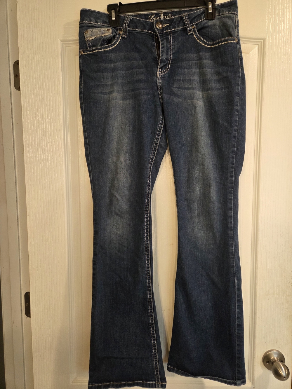 Love Indigo Women’s Blue Stretch Bootcut Jeans